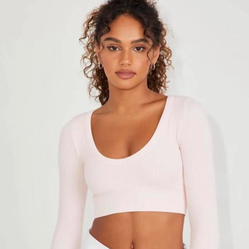 Garage Sonia seamless Long sleeve Top chalk pink
